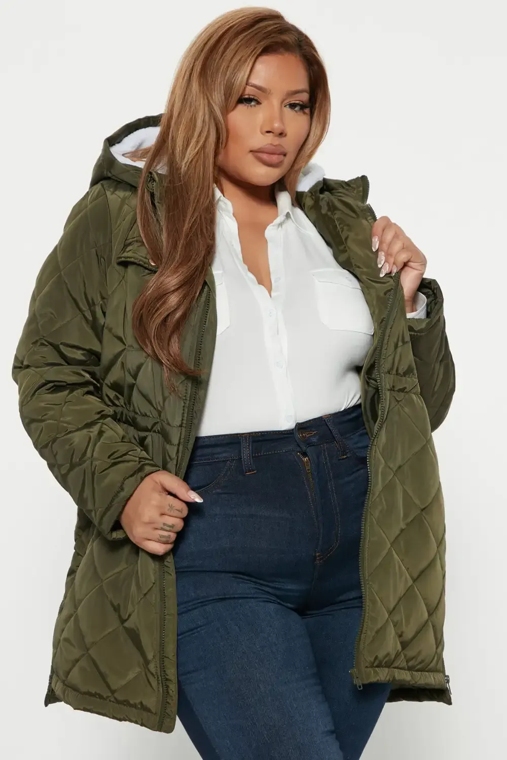 Walks In The Woods Quilted Jacket - Olive