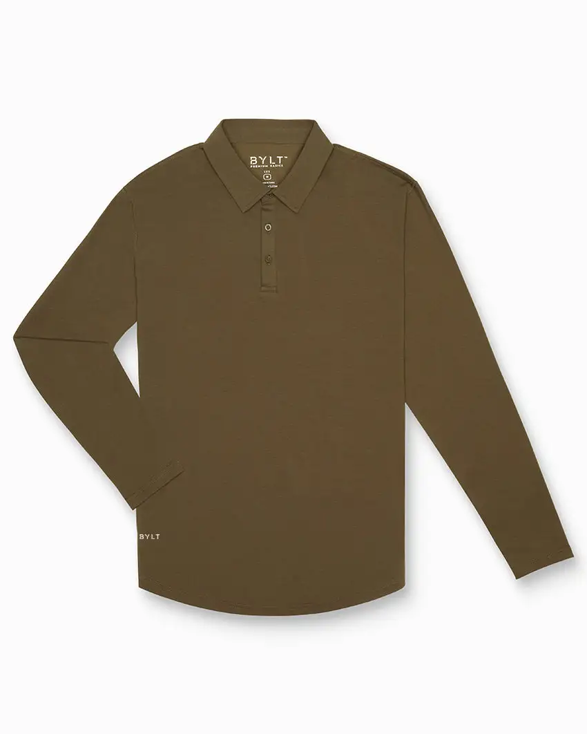 Drop-Cut Long Sleeve: Lux Polo