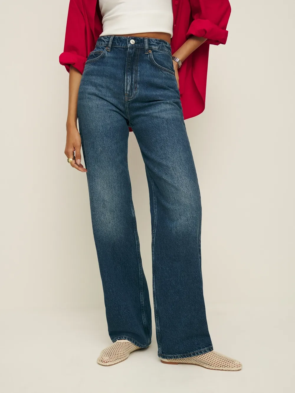 Leopard Print Wide Leg Jeans