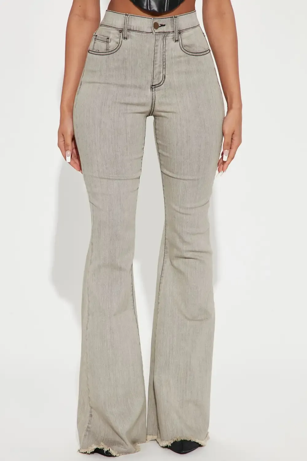 Rodeo Star Flare Jeans - Grey