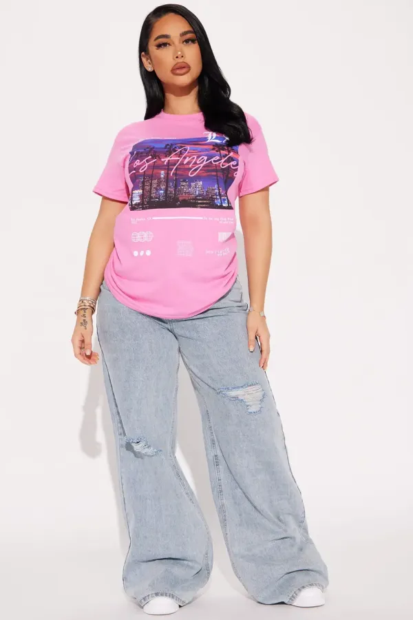West Side Views Short Sleeve Tee - Pink