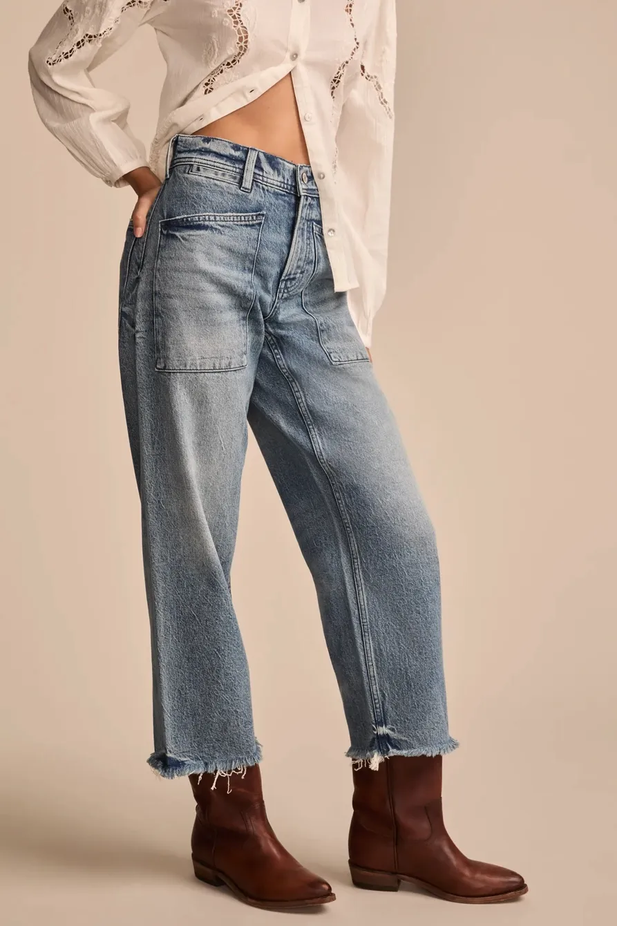 Lucky Legend Crop Patch Pocket Wide Leg