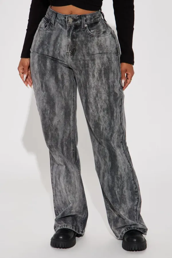Astoria Non Stretch Baggy Jeans - Grey