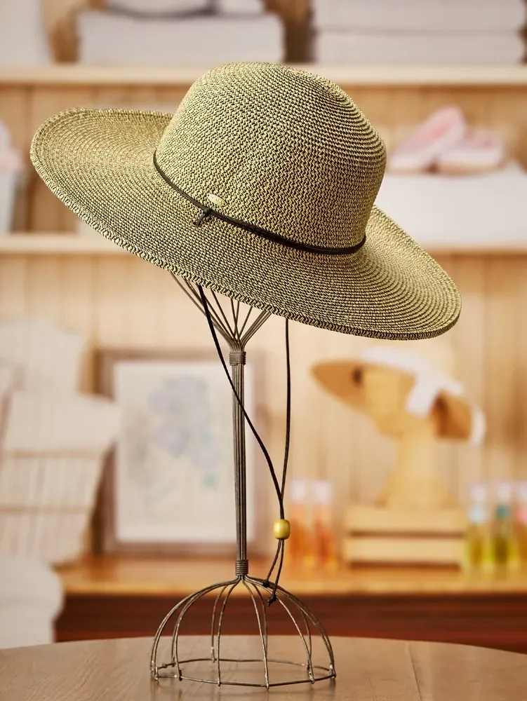 Women's Big Brim Woven Sun Hat
