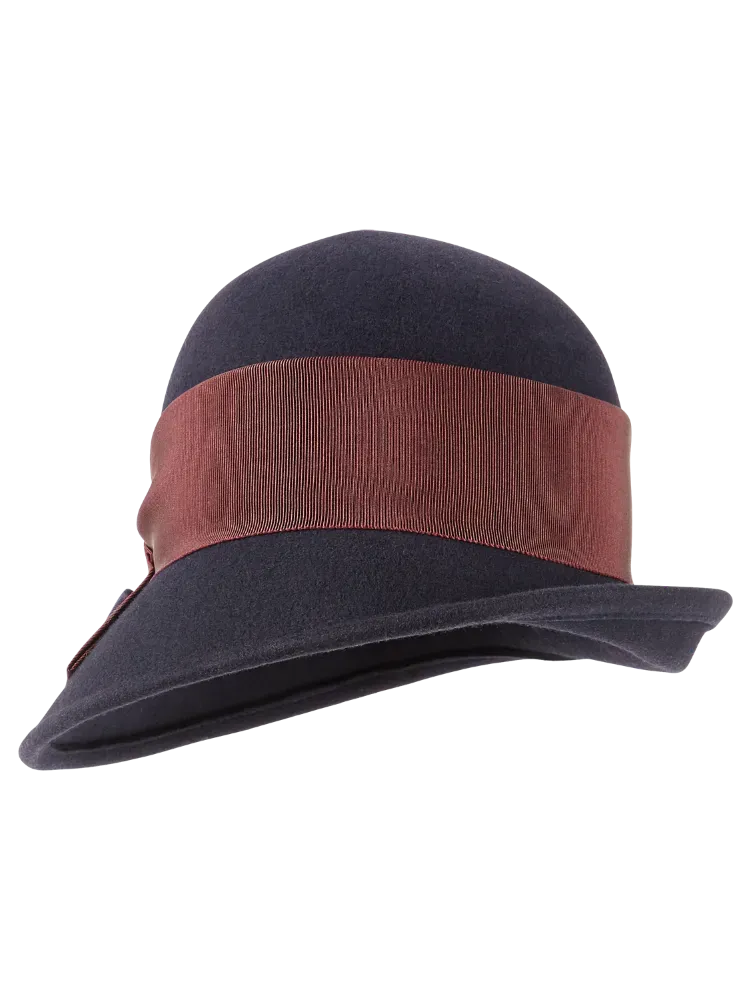 Wool Felt Cloche With Side Button