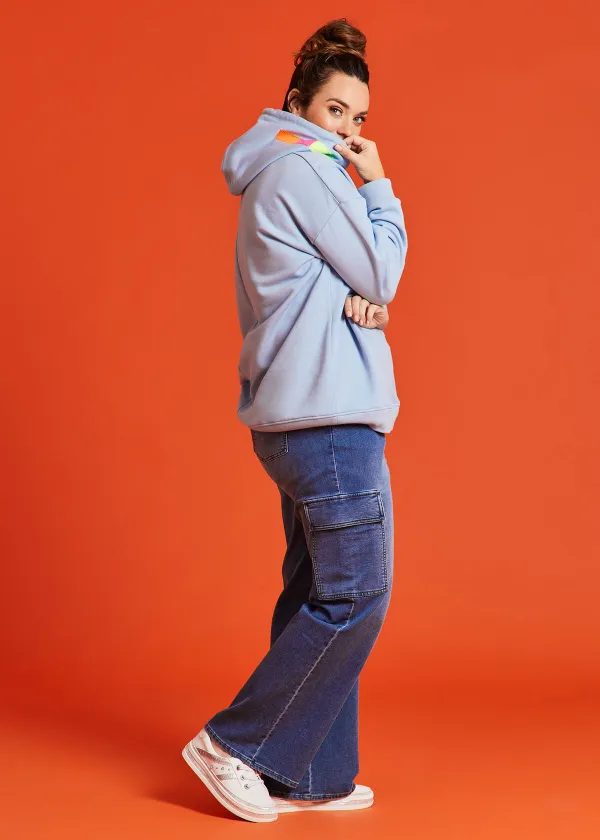Cotton Happy Hooded Sweatshirt