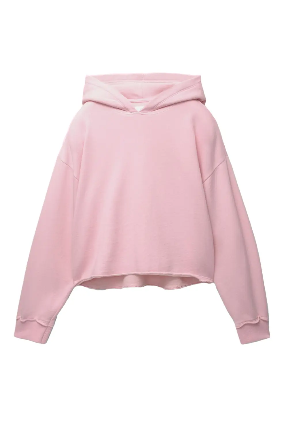 Sudadera boxy bajo desflecado