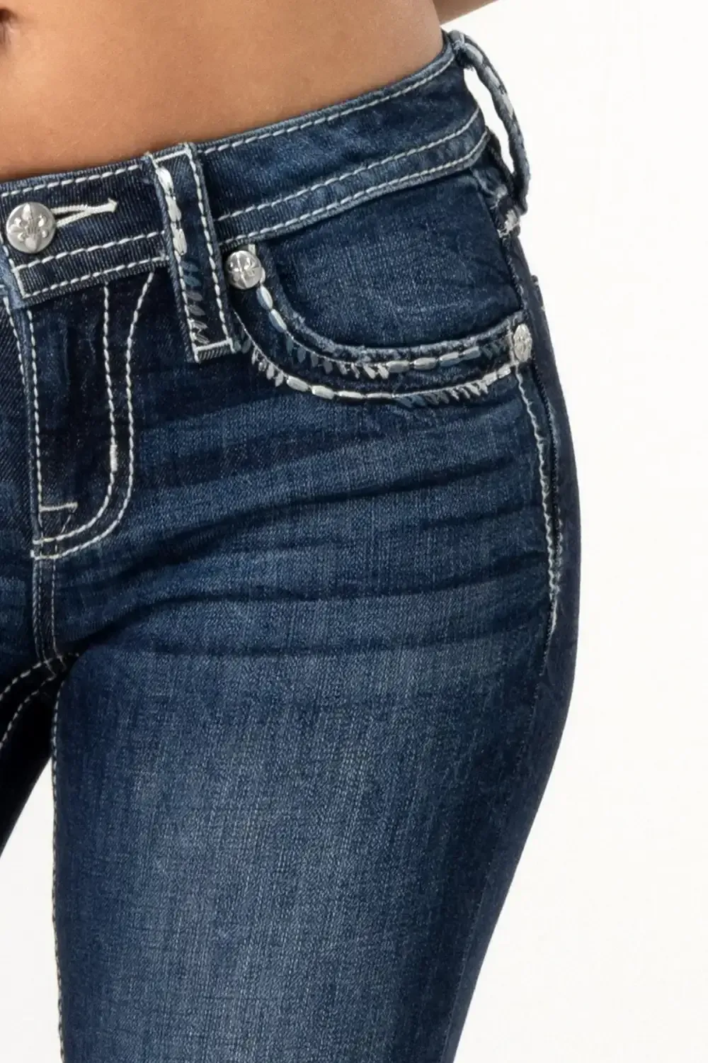 Indi Stitched Bootcut Jeans