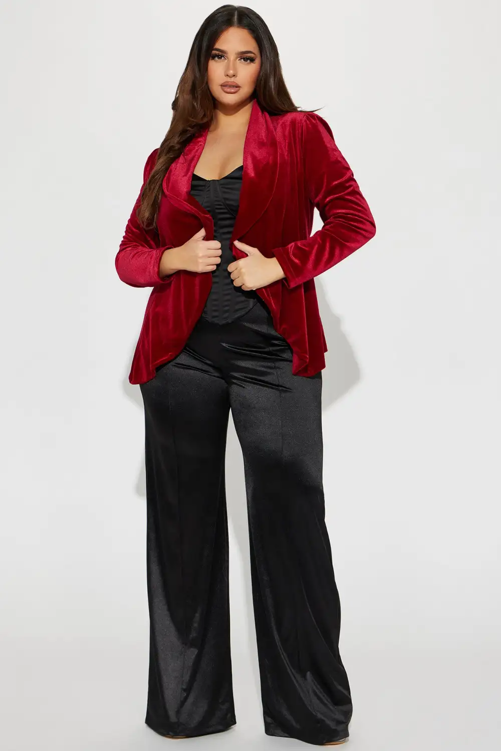 Meet And Greet Velvet Blazer - Red