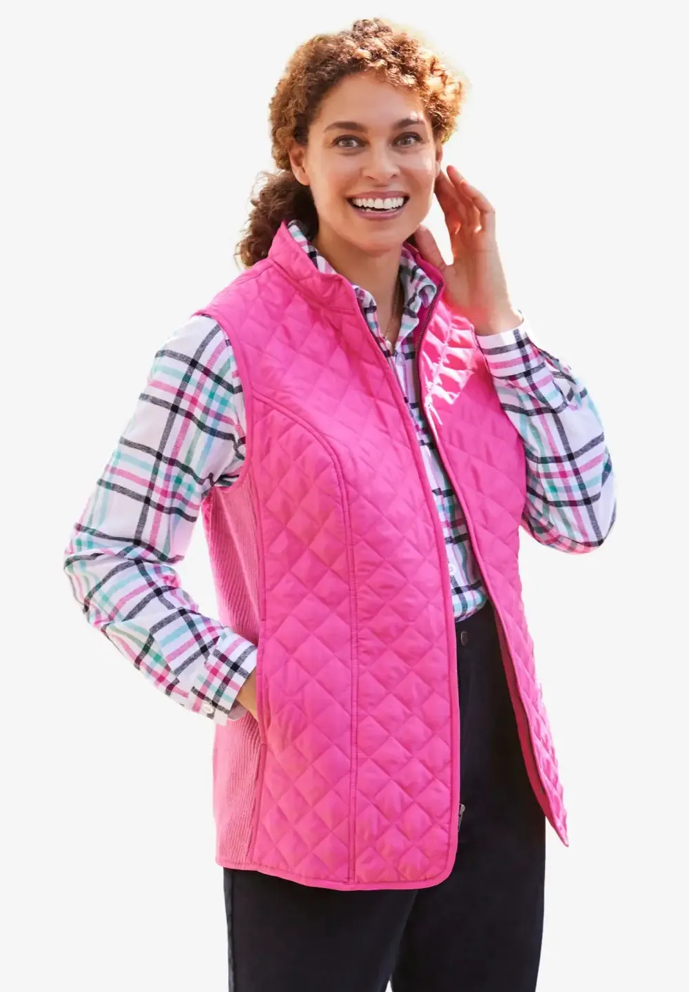 Zip-Front Quilted Vest