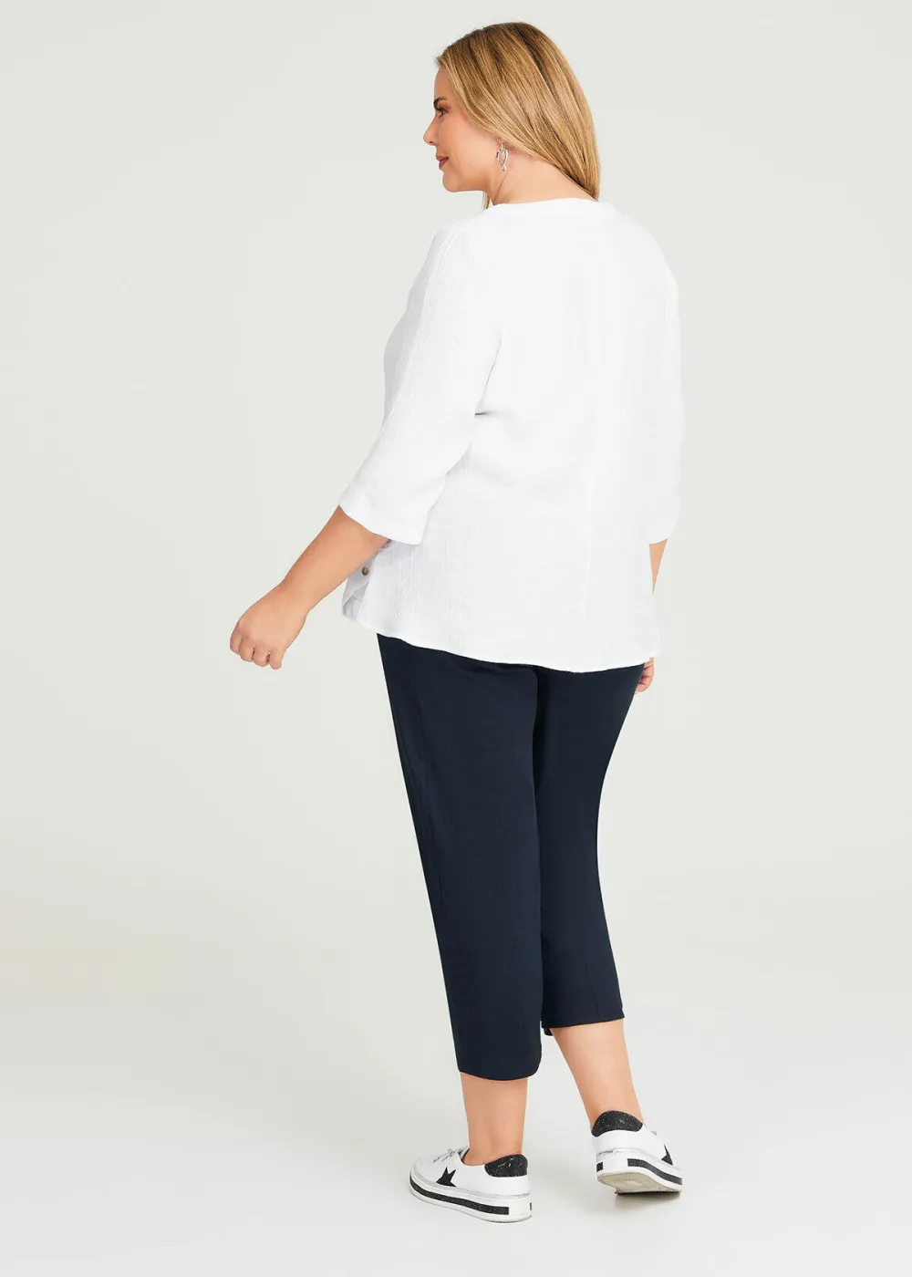 Amelie Natural Crinkle Top