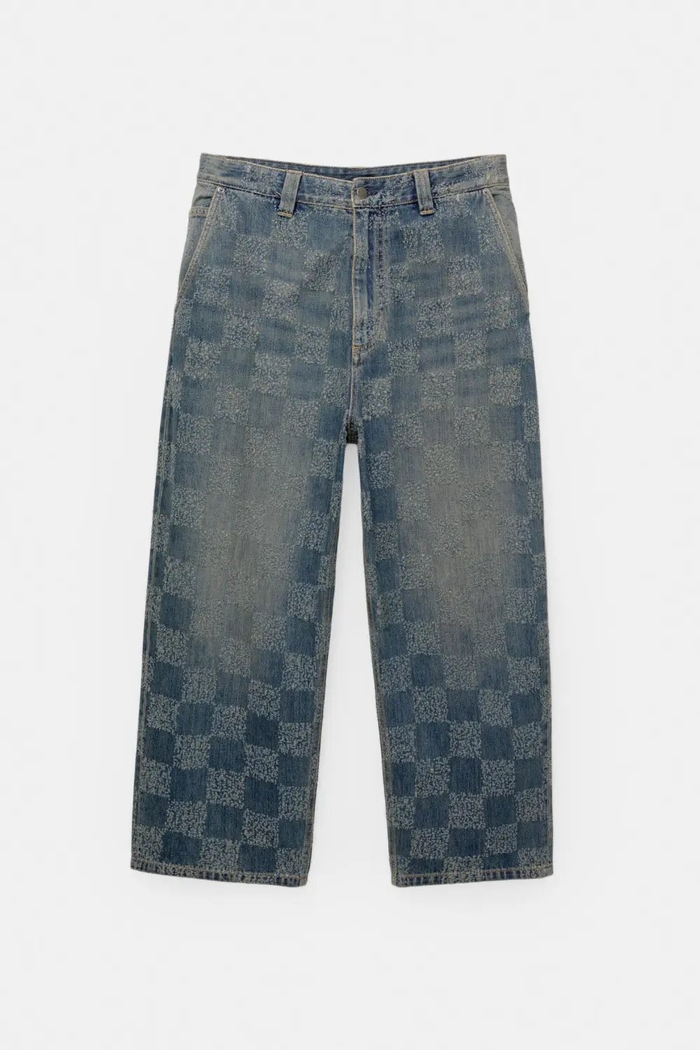 Checked skater jeans