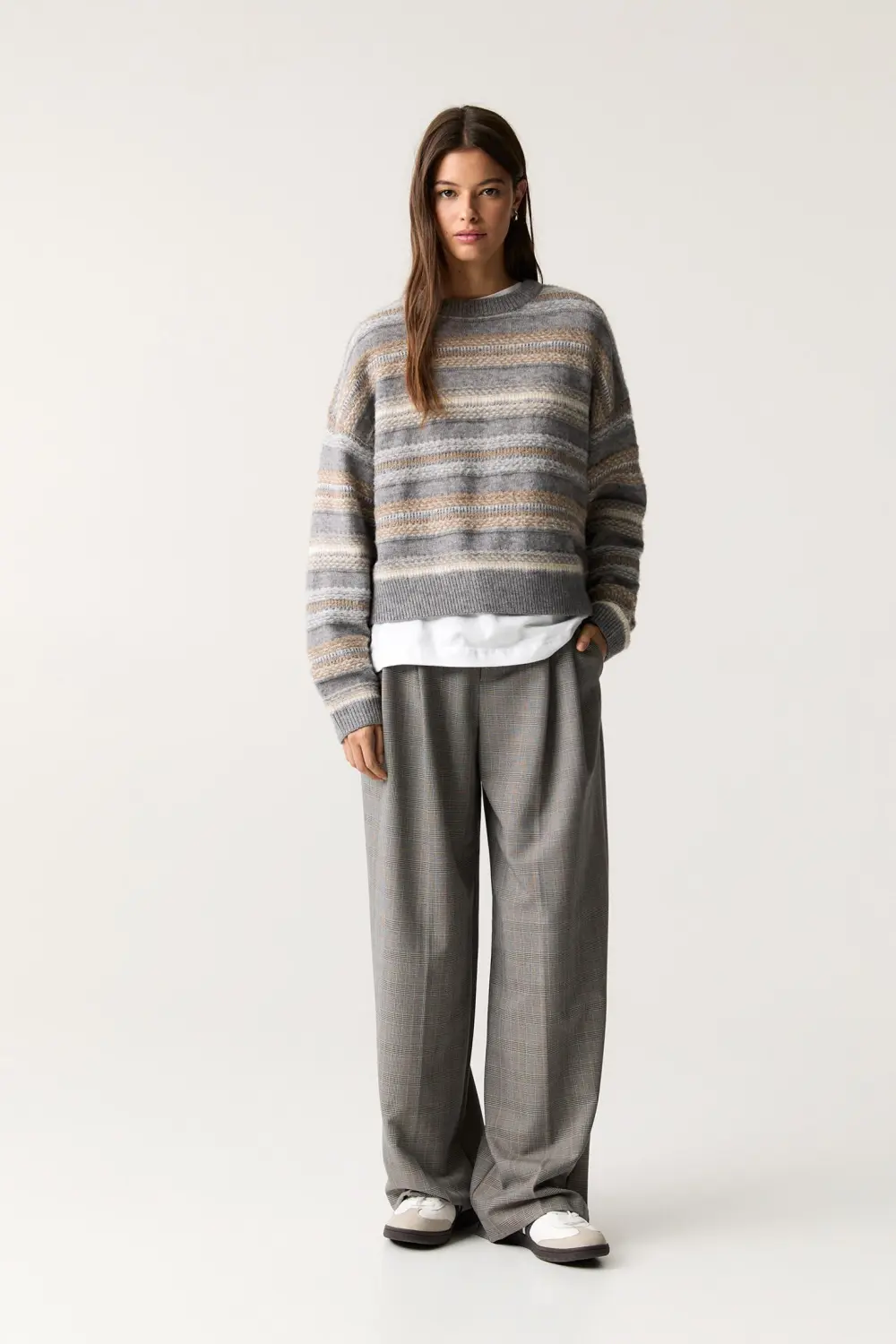 Jersey jacquard rayas