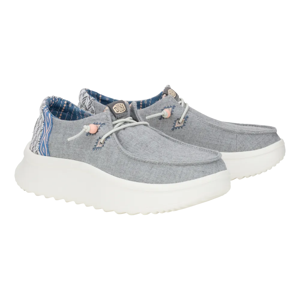 Wendy Peak Chambray Woven - Grey