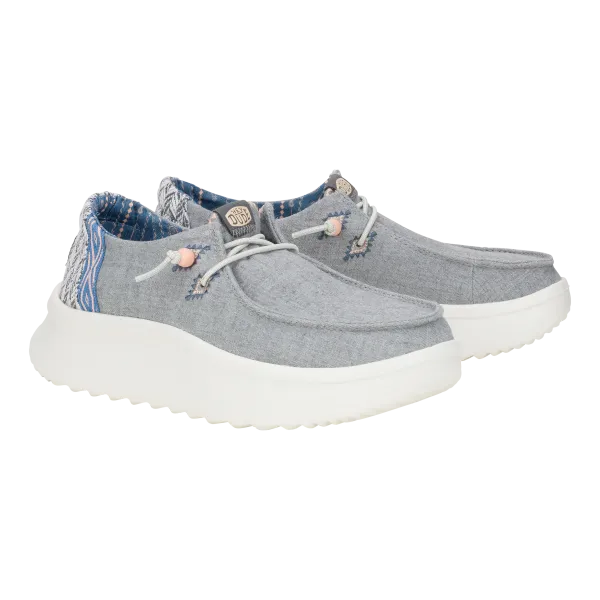 Wendy Peak Chambray Woven - Grey
