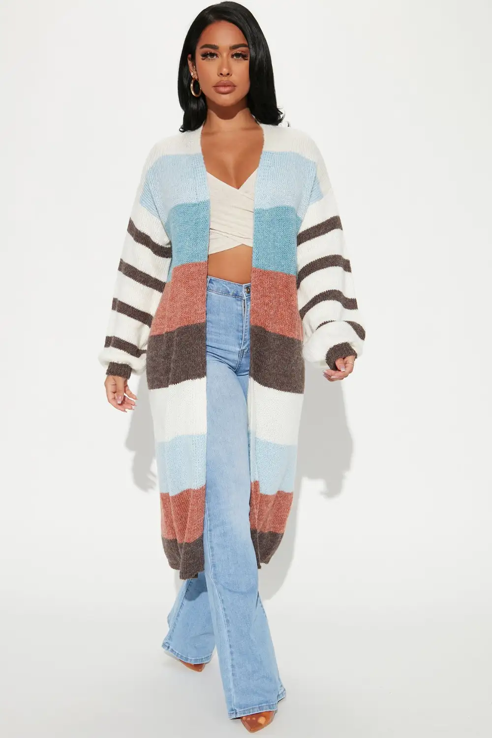 Still Need You Striped Cardigan - Multi Color