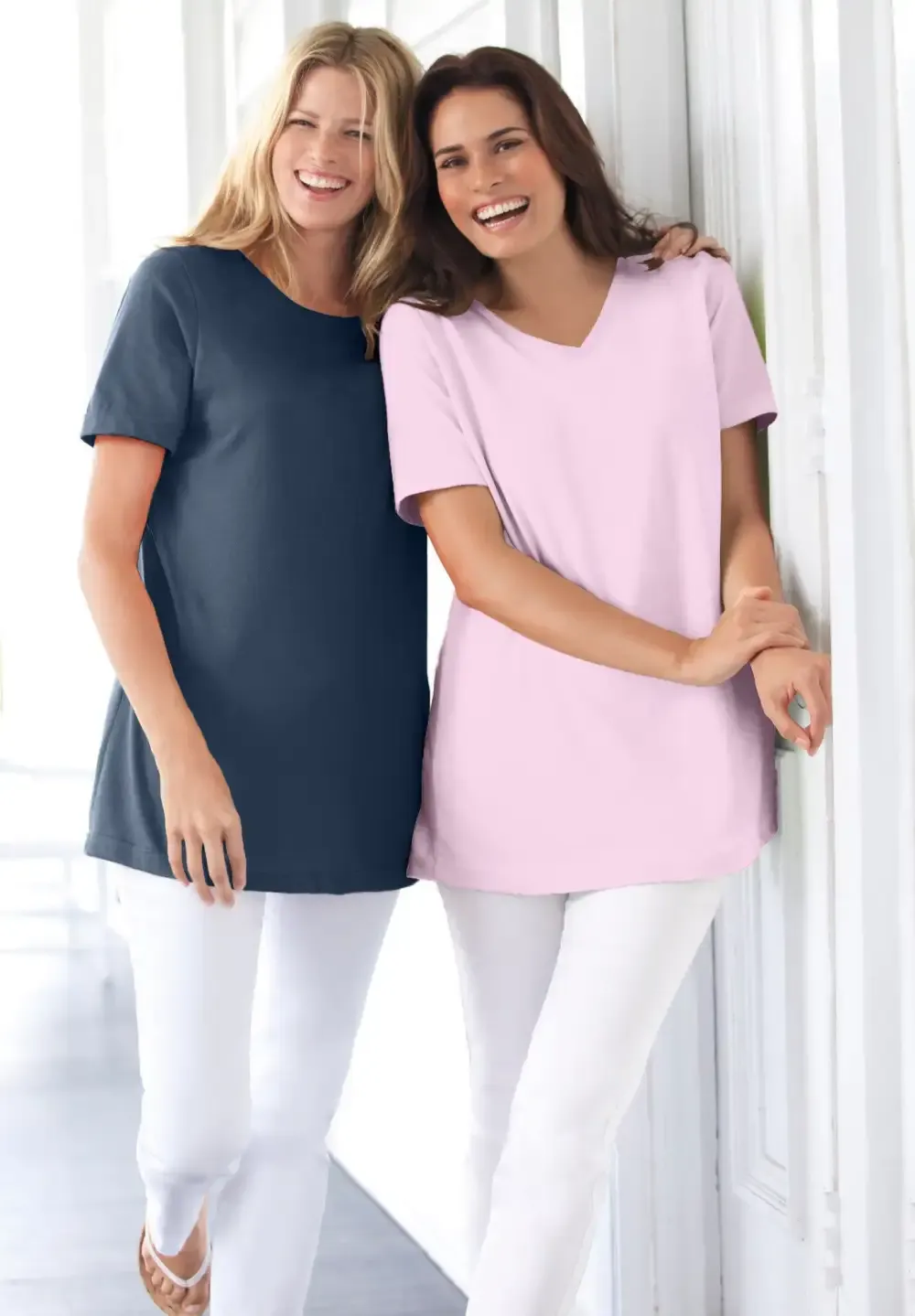 Perfect Short-Sleeve V-Neck Tee