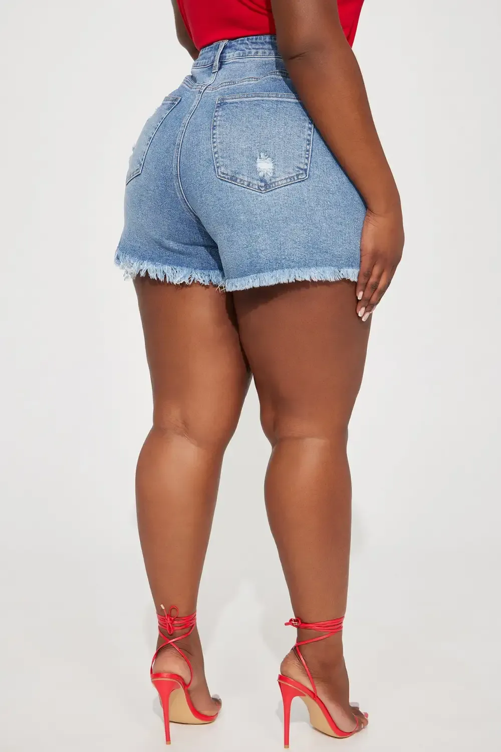 Last Hurrah Denim Shorts - Medium Wash