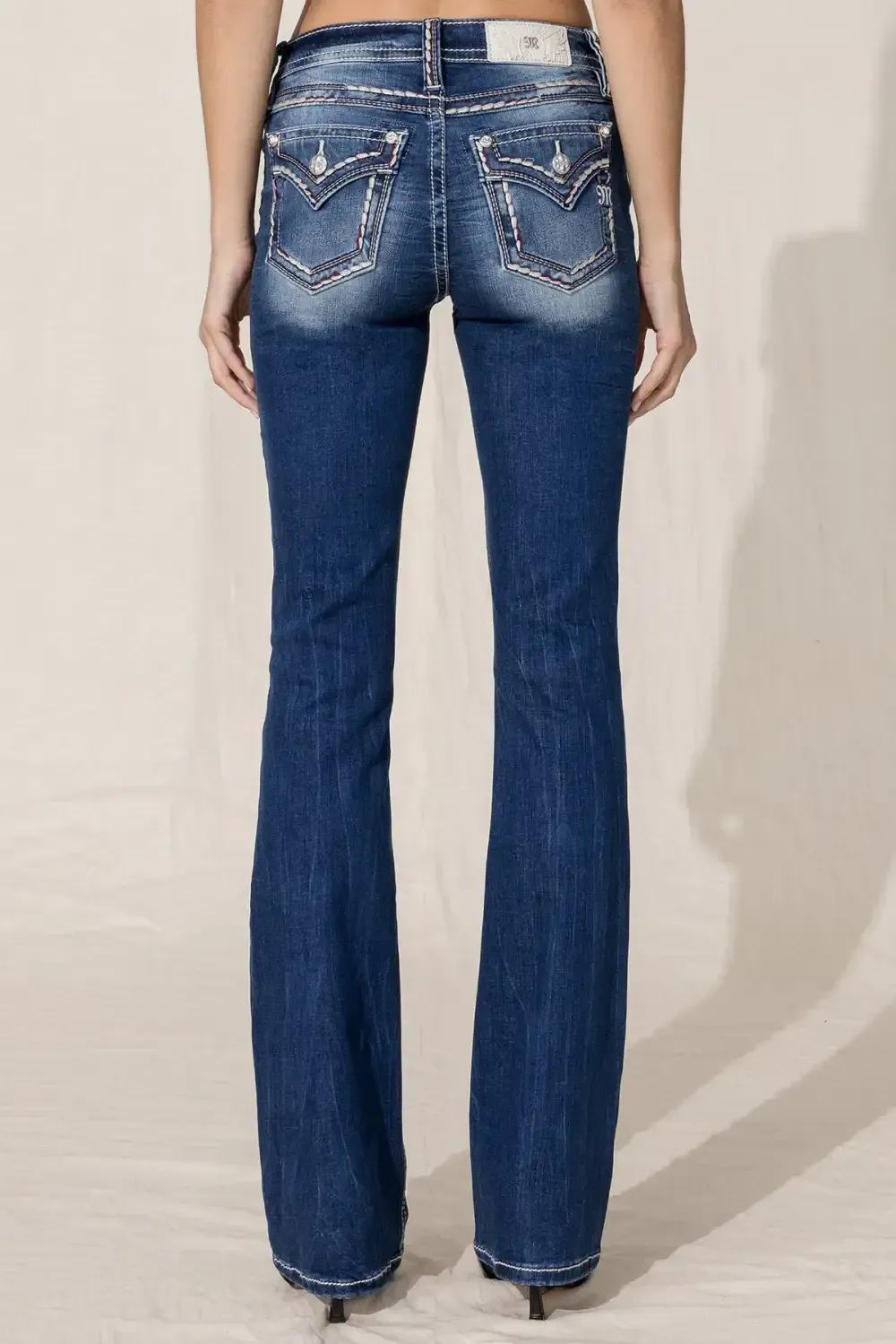 Broken Saddle Stitch Bootcut Jeans