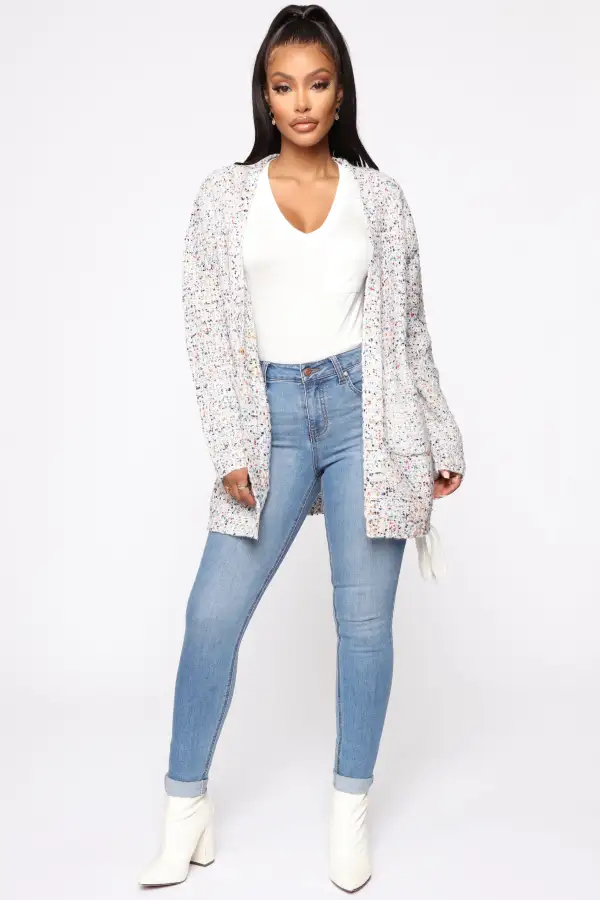 There's No Way Speckle Cardigan - Multi Color
