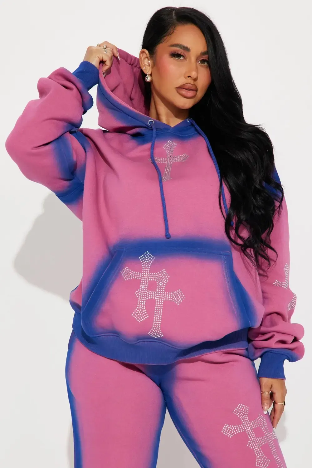 Every Day's A Good Day Washed Hoodie - Purple/combo