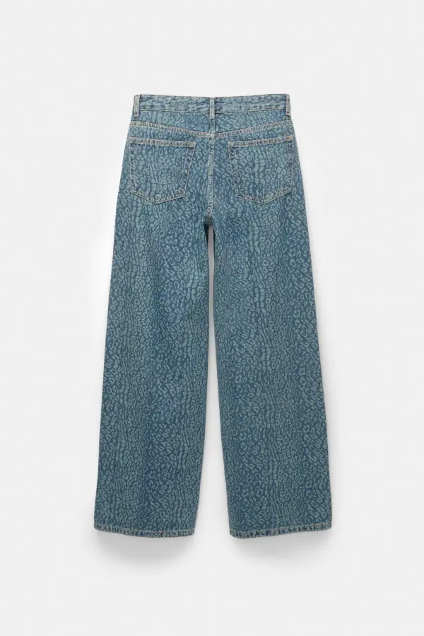 Jeans baggy leopardo