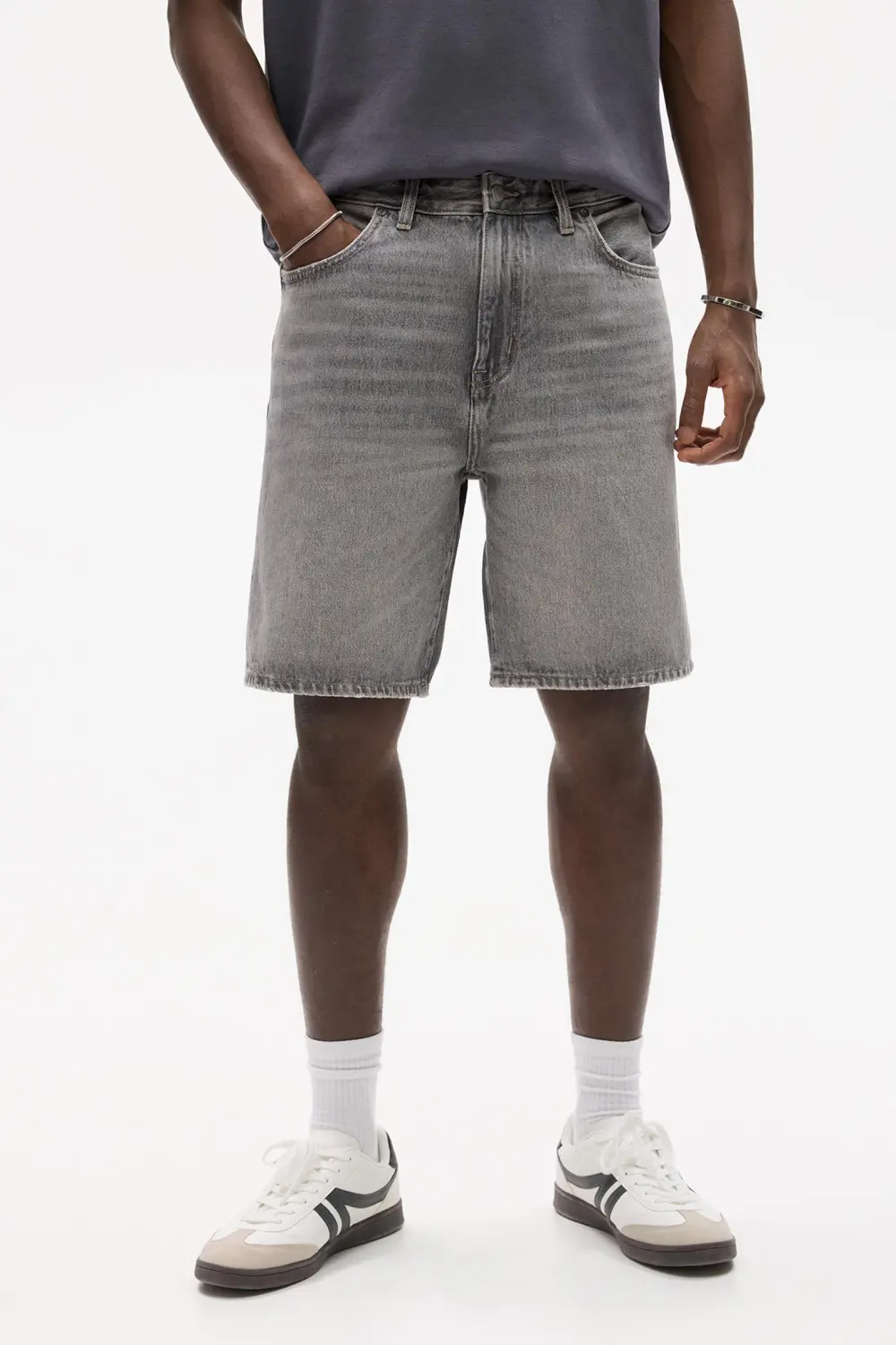 Standard denim Bermuda shorts