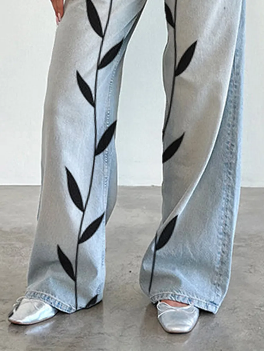 Sand Bleach Extreme Roomy Extra Wide Low Rise Jeans