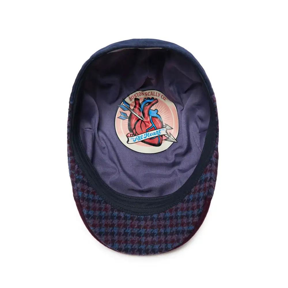 The All Heart Boston Scally Cap - Blue & Purple Plaid