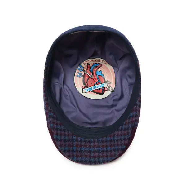 The All Heart Boston Scally Cap - Blue & Purple Plaid