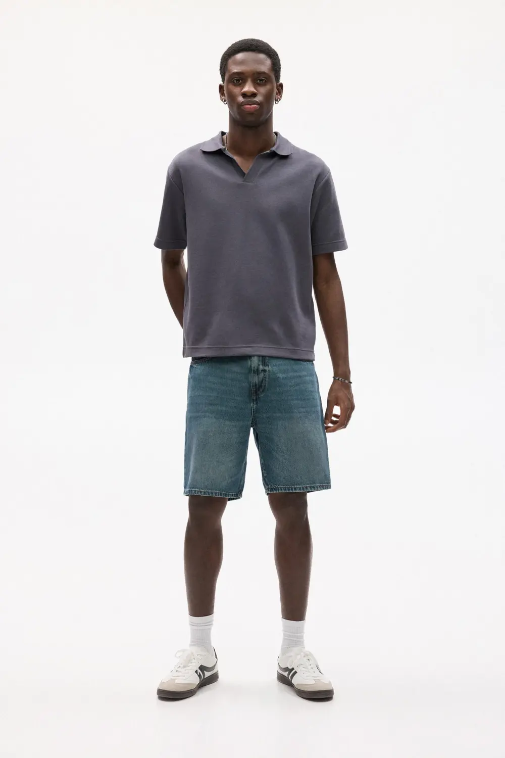 Standard denim Bermuda shorts