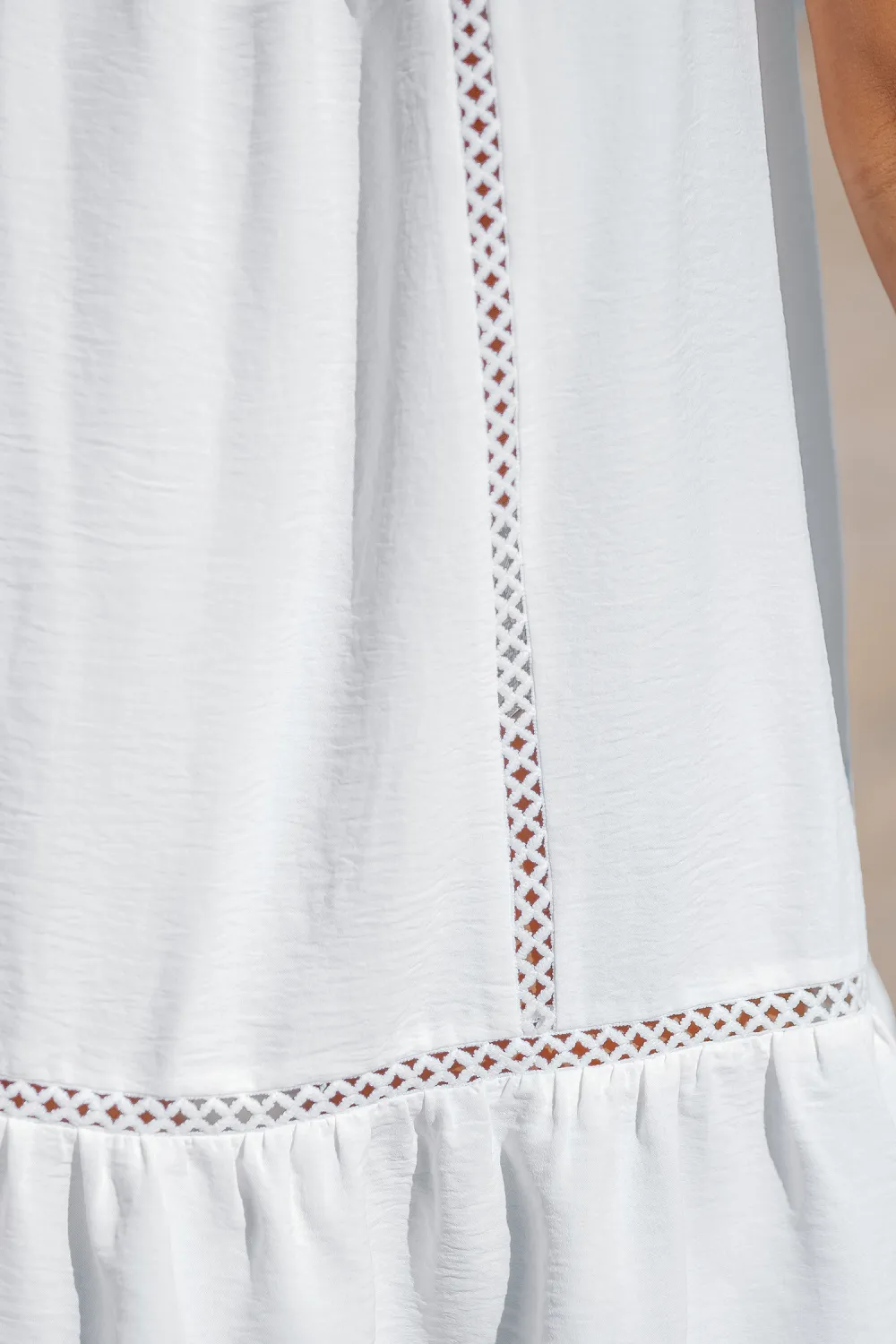 Beach Belle White Cover-Up Mini Dress