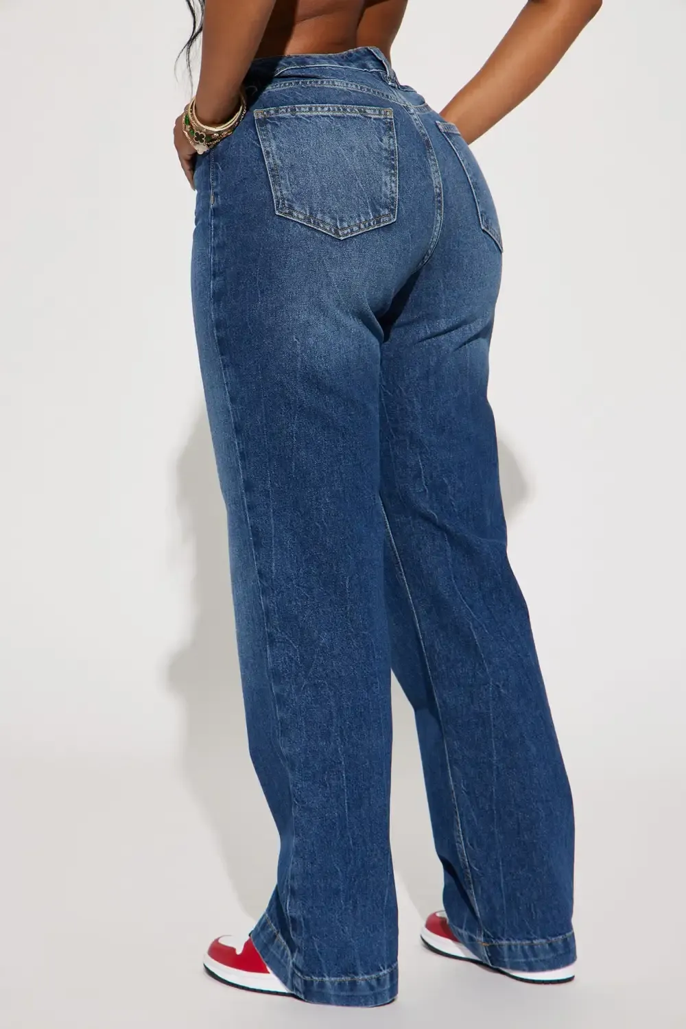 By The Hour Non Stretch Straight Leg Jeans - Dark Wash
