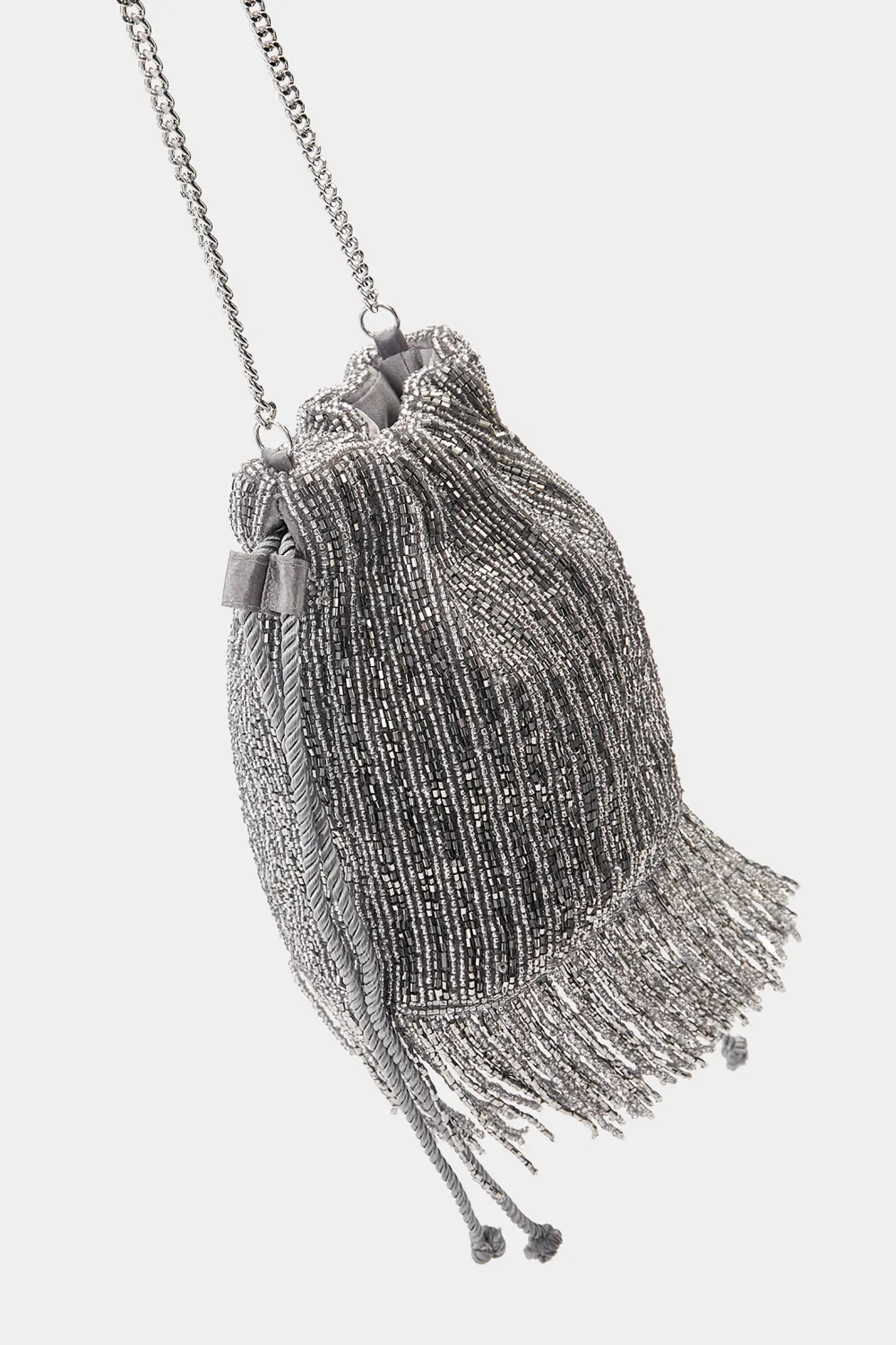 Bolso saca flecos abalorios