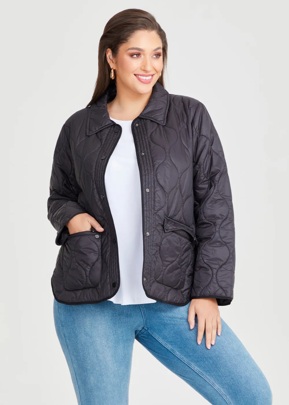 Short Quilt Puffer Jacket
