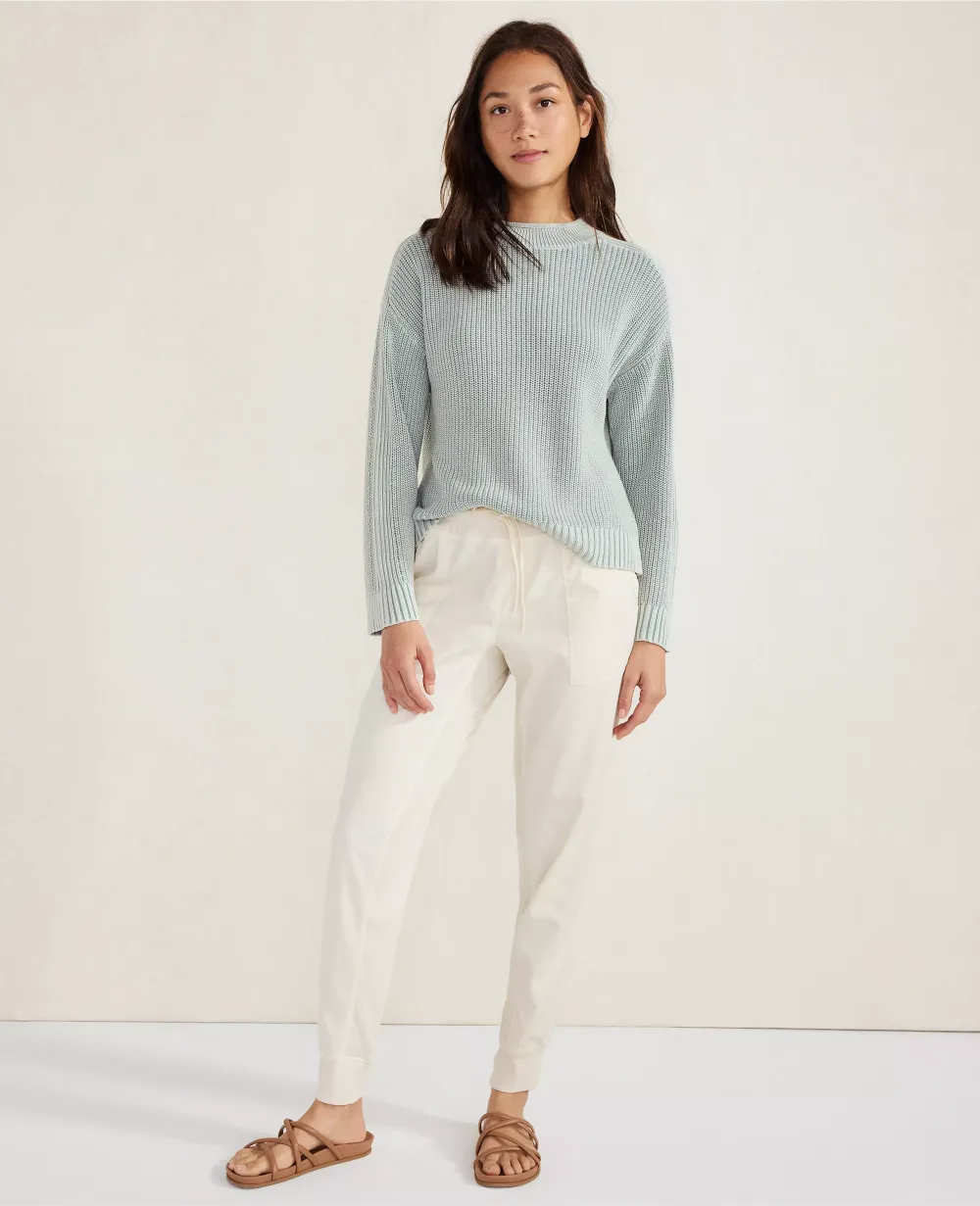 Haven Well Within Garment-Dyed Organic Cotton Roll Neck Sweater