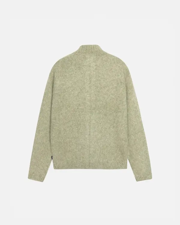 FULL ZIP BRUSHED MERINO SWEATER