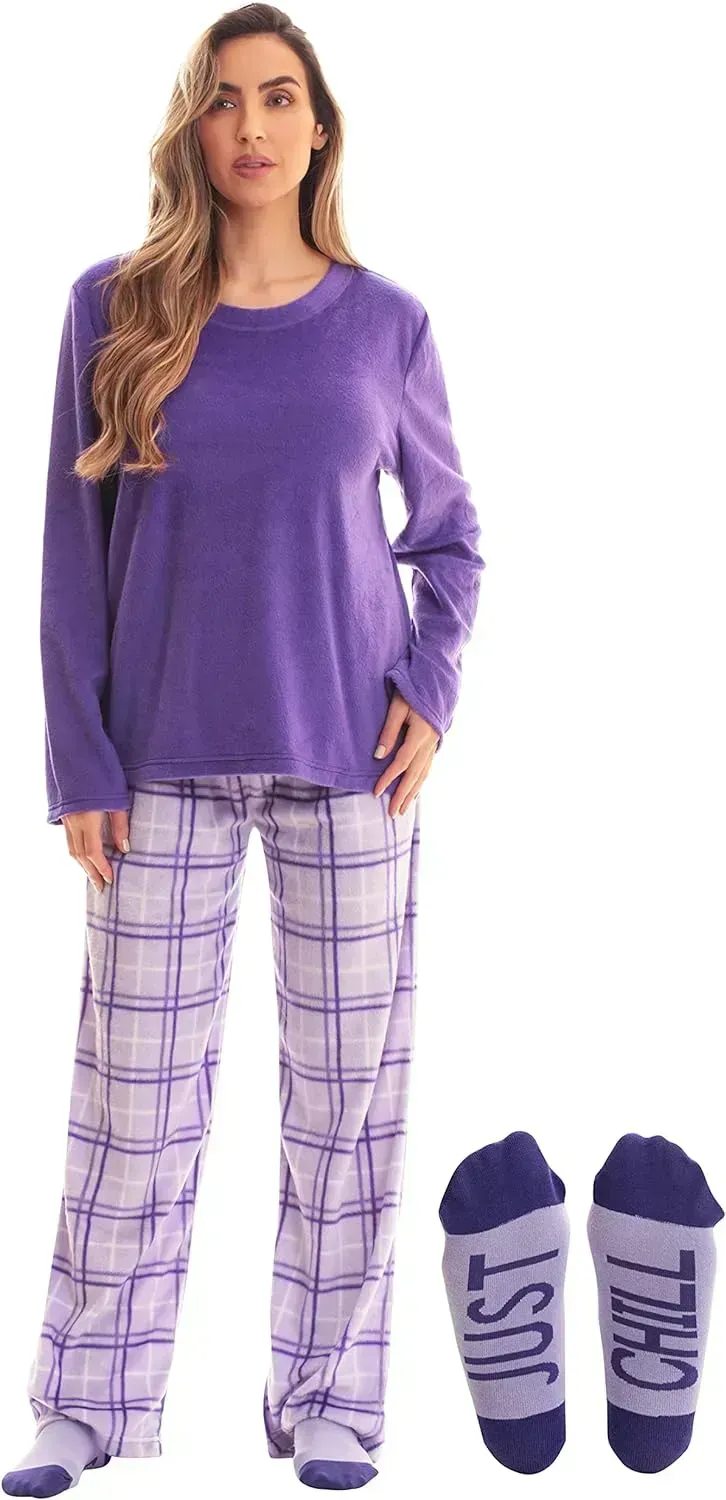 Women’s Pajama Pant Set - Nightgown with Matching Socks