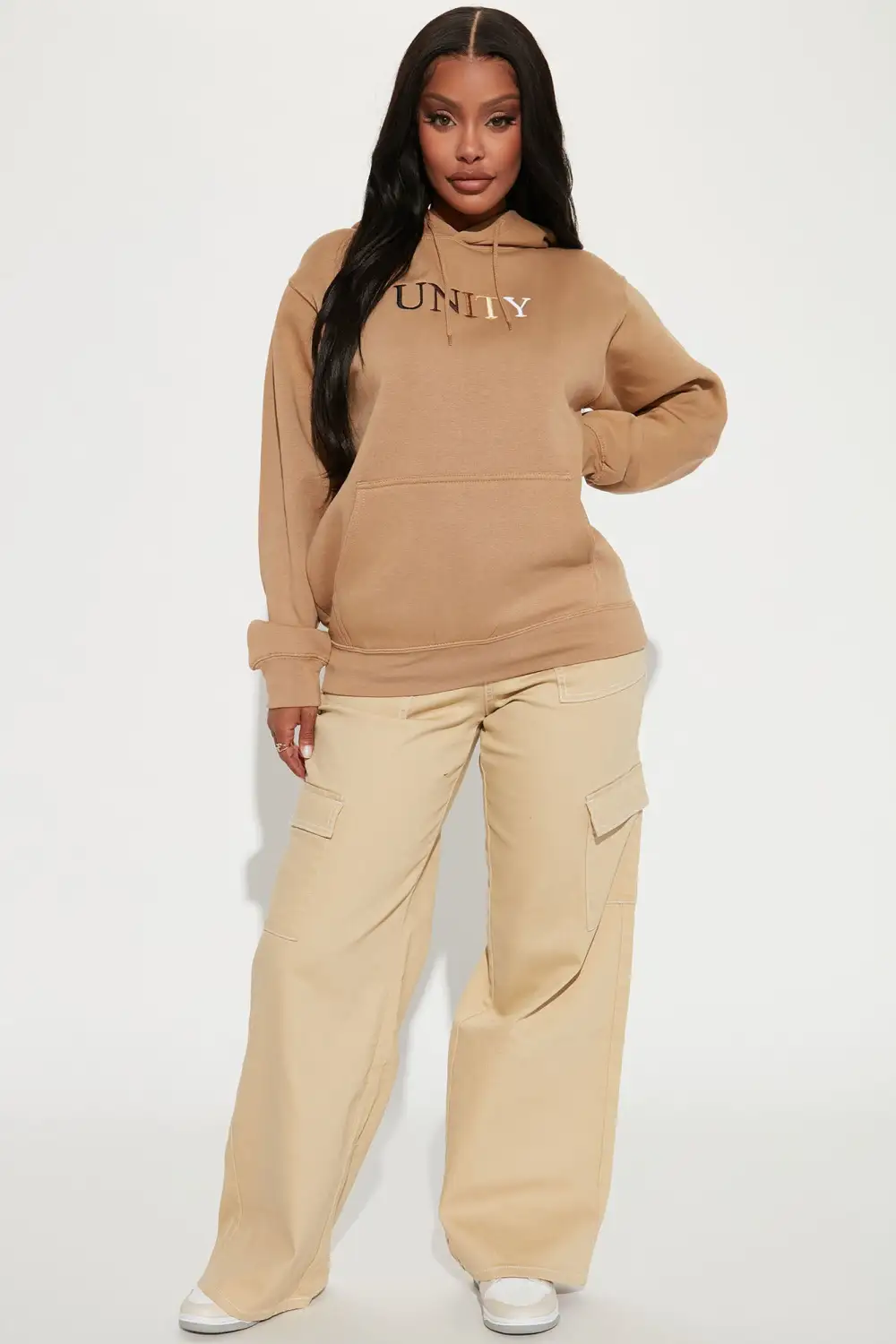 Unity Embroidered Hoodie - Sand