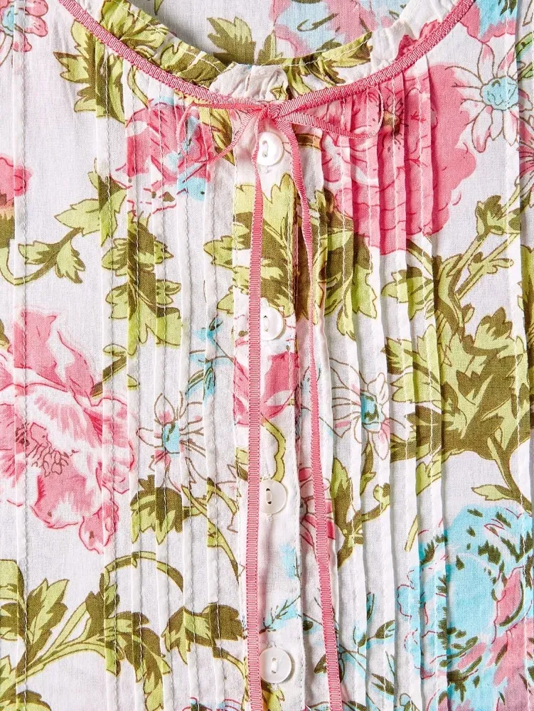 Ella Simone English Rose Cotton Lawn Nightgown