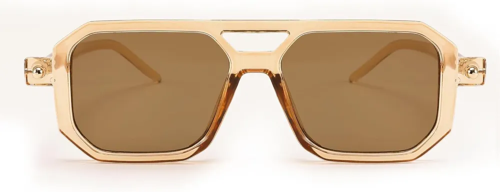 FEISEDY Vintage Square 70s Flat Aviator Sunglasses Women Men Classic Retro Stylish Frame UV400 Sunglasses B2622