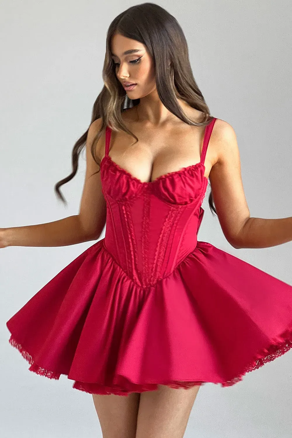 JOSIE MINI DRESS - RED