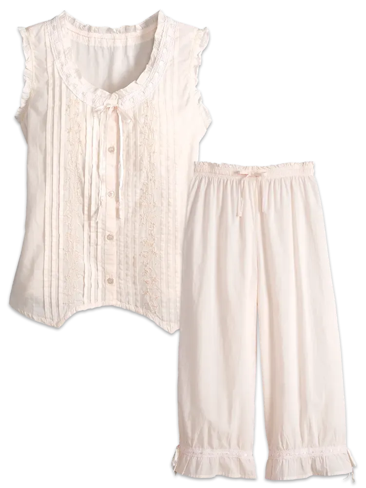 Women's Victorian Cotton Bloomer Pajama Set