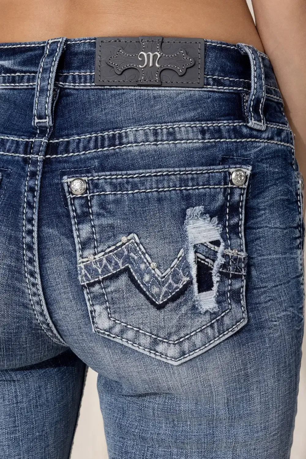 Modern Blowout Logo Skinny Jeans