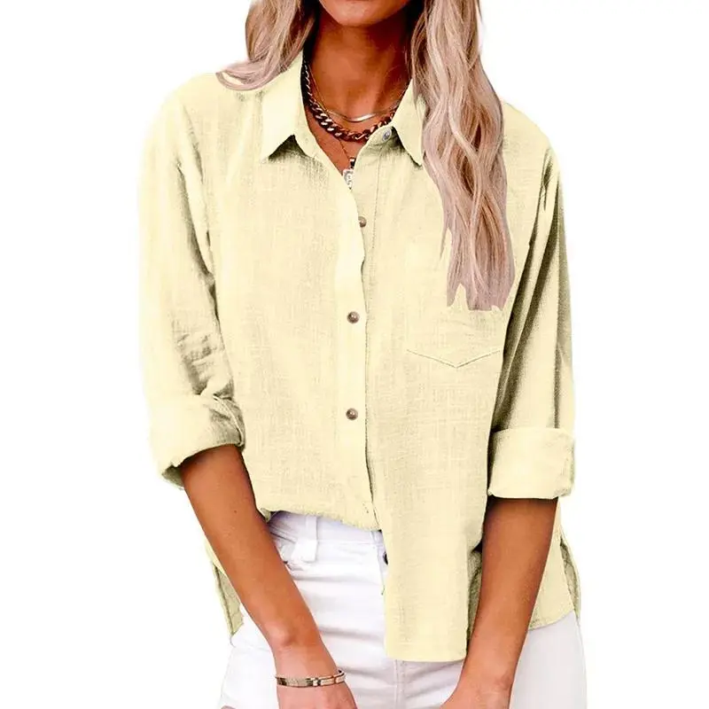 Women's Loose Simple Long Sleeve Shirts