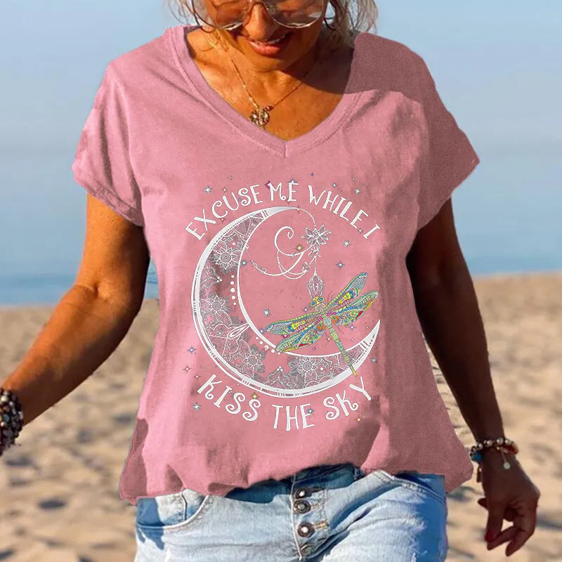 Excuse Me While I Kiss The Sky Dragonfly Tees