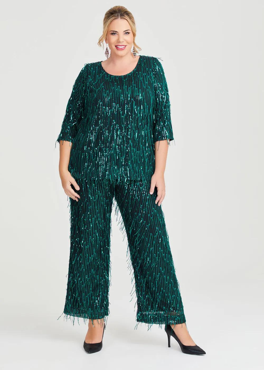 Fringe Sequin Party Top