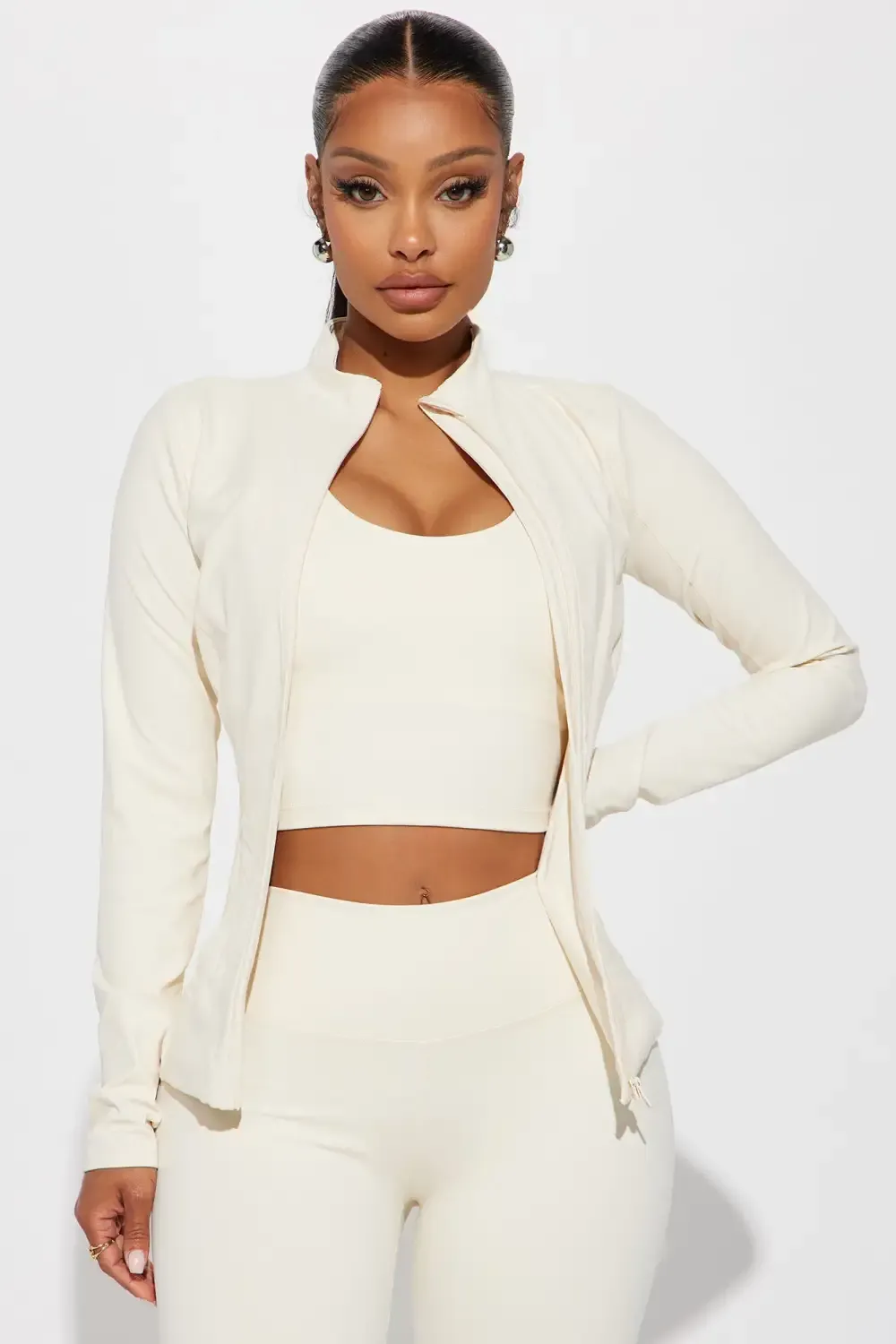 Get Right Active Jacket - Cream