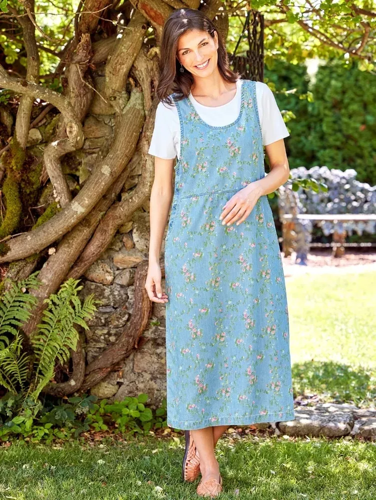 Ella Simone Floral Denim Jumper