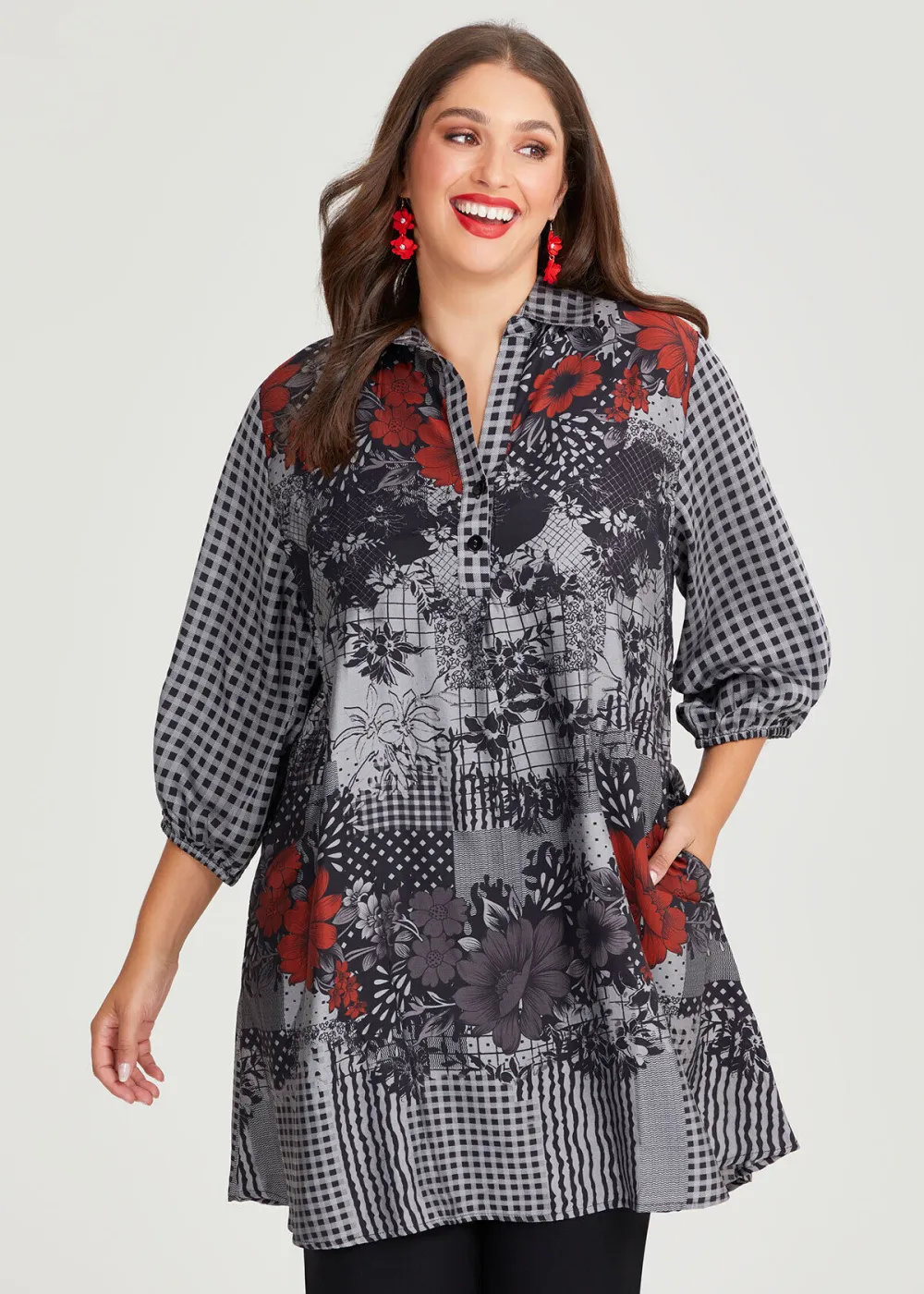 Collar Natural Swing Tunic